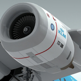 737 300 KLM 3D Model